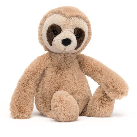 JELLYCAT Bashful Sloth Plush 11” Stuffed Animal Toy Hard Eyes Brown Retired - Picture 8 of 8